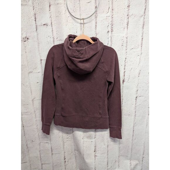 Lululemon New Edition Scuba Hoodie IV Sz 6 Light Maroon Thumbholes Cotton Fleece - Picture 2 of 9